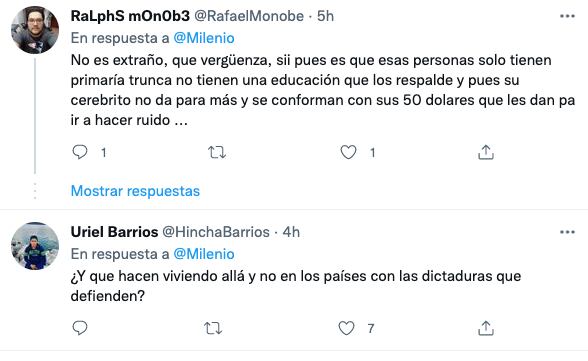 Usuario de Twitter quejándose de Morena