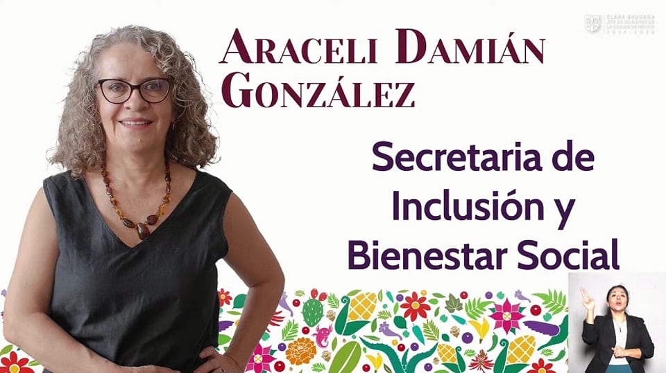 Araceli Damián González, secretaria de inclusión y Bienestar Social