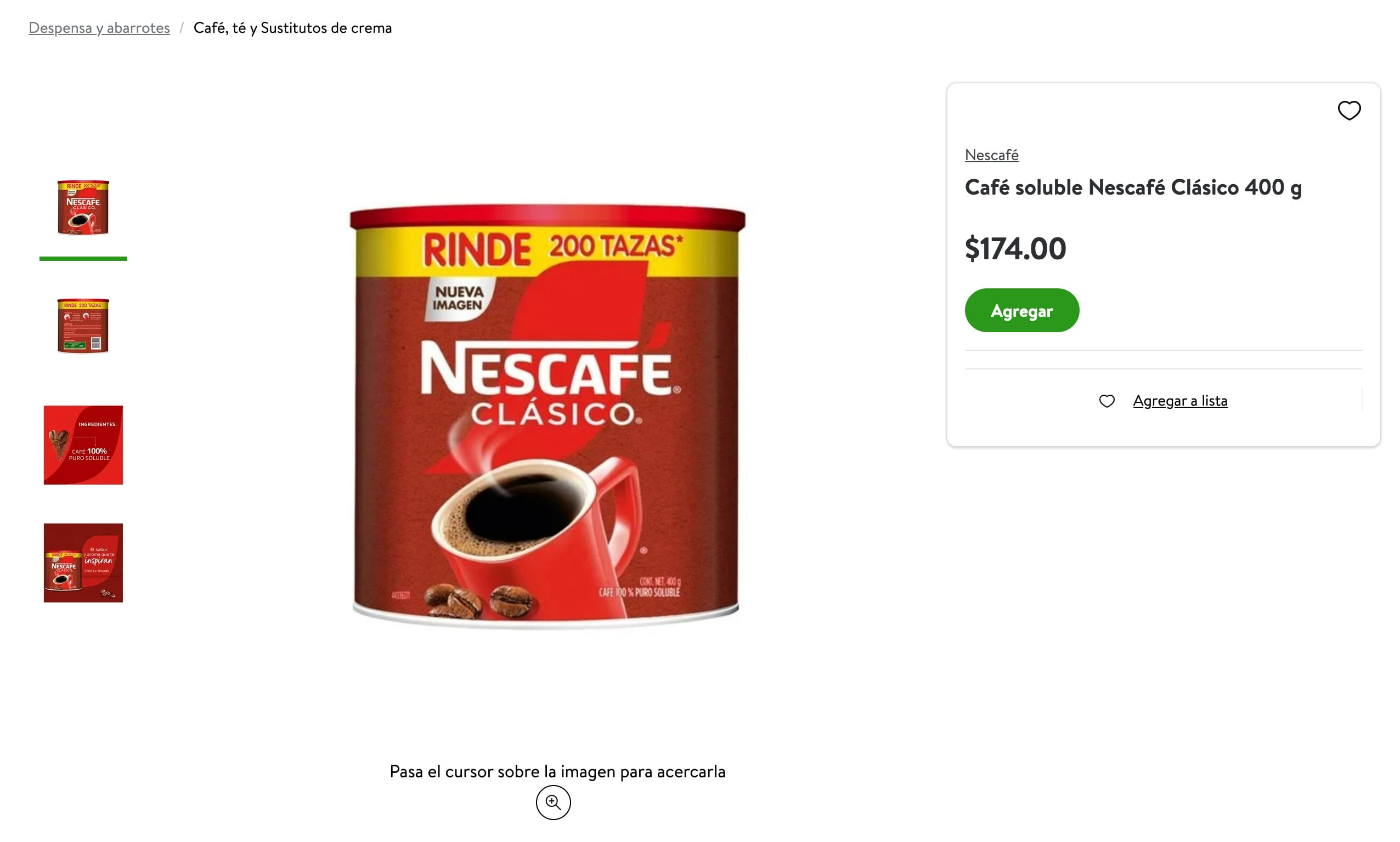 Ofertas de café en Bodega Aurrerá
