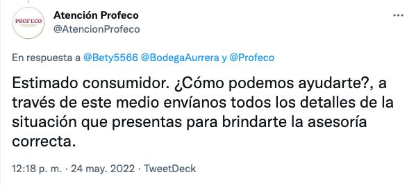 Respuesta de Producto a denuncia
