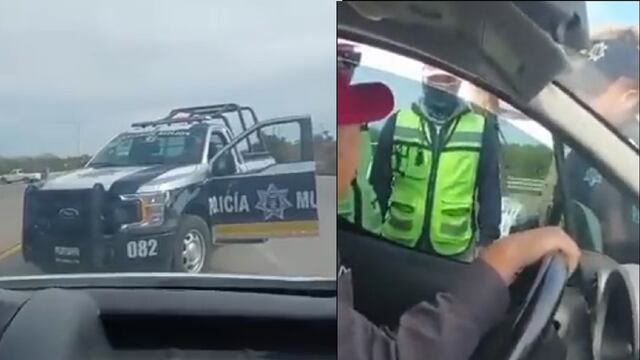 Policía ayuda a bloqueo en Sonora
