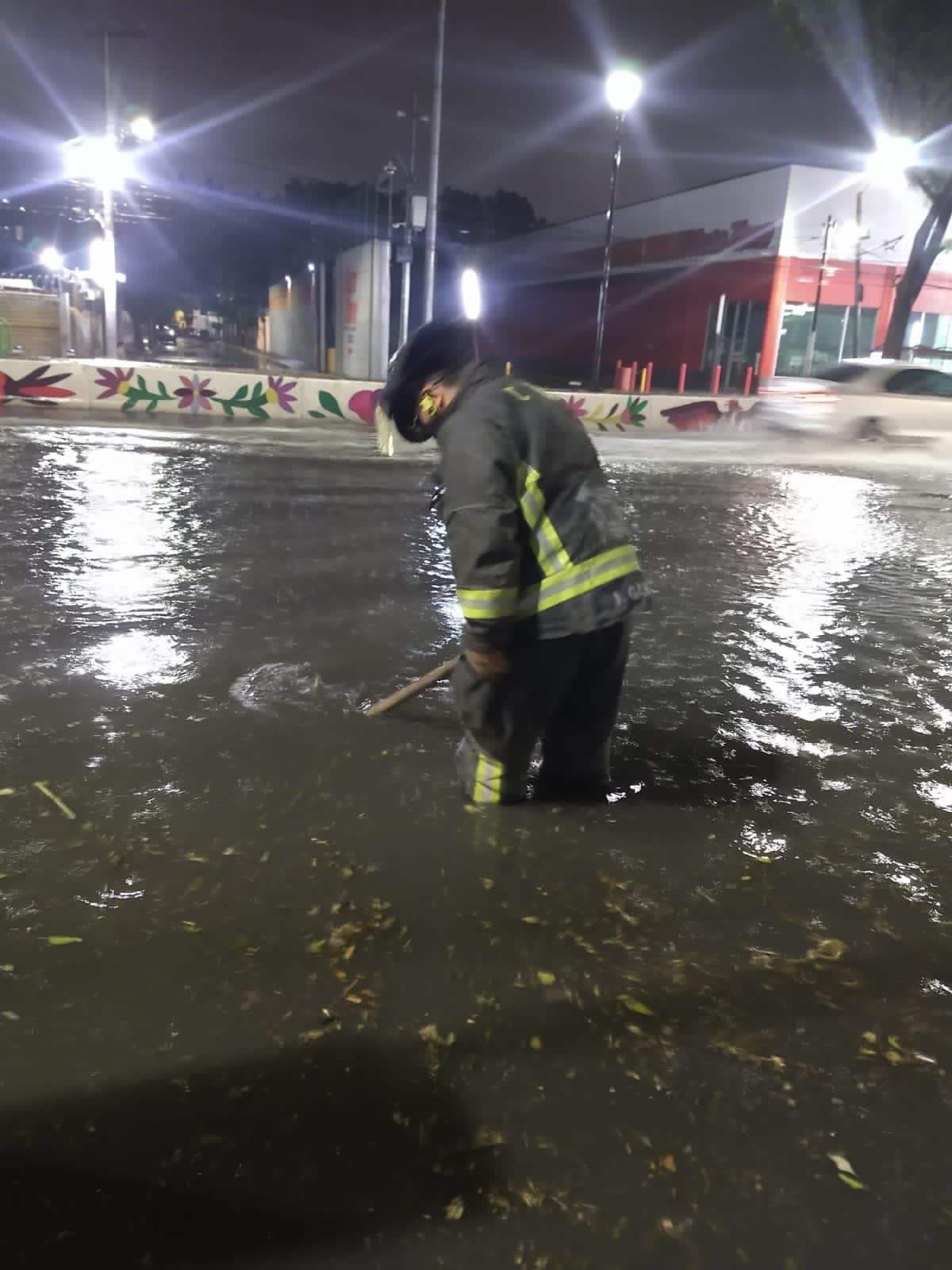 Encharcamiento por lluvia en la CDMX