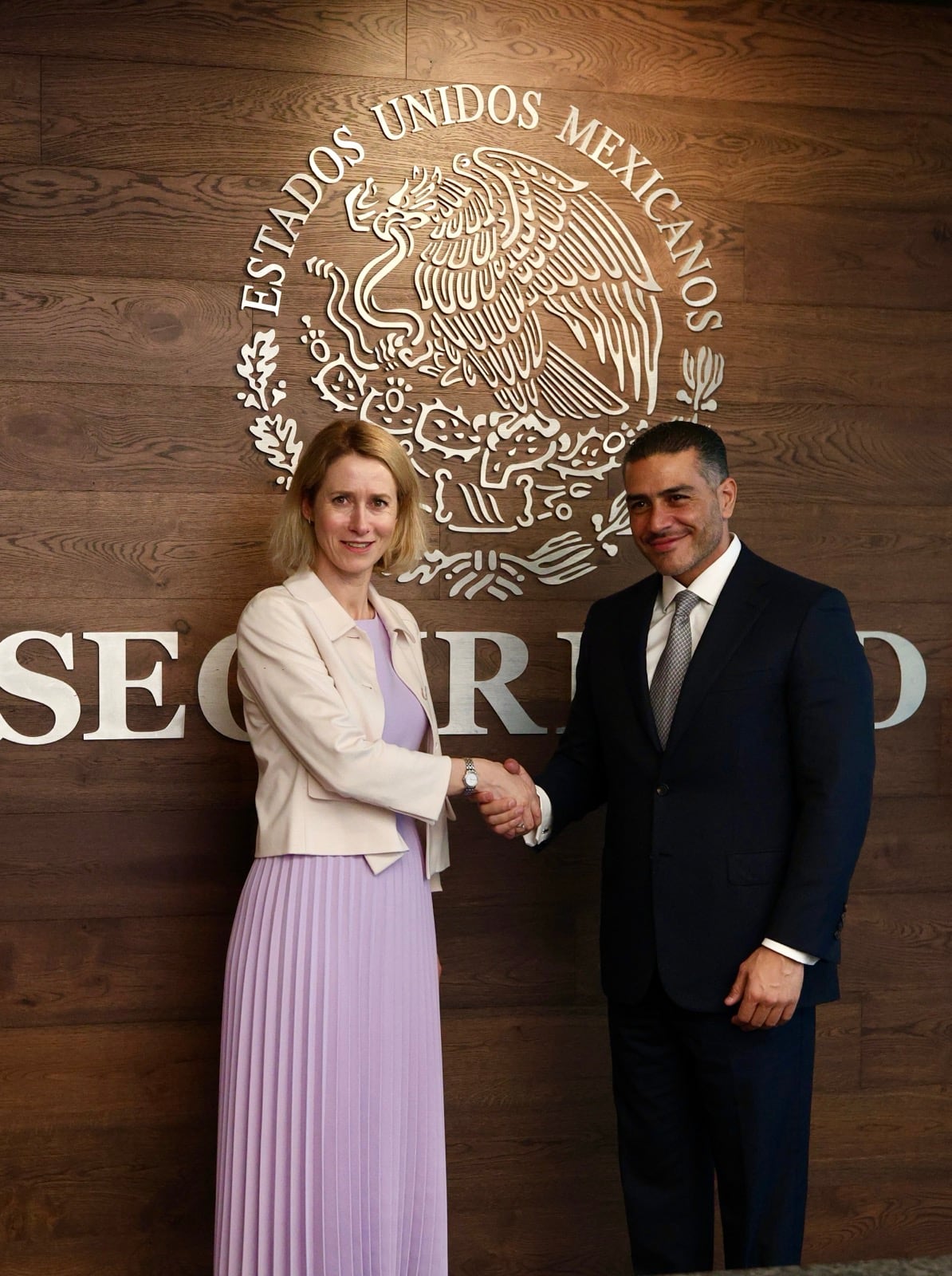 Omar García Harfuch se reúne con Kaja Kallas