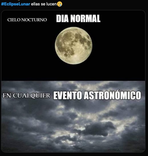 Meme del eclipse lunar 2022.