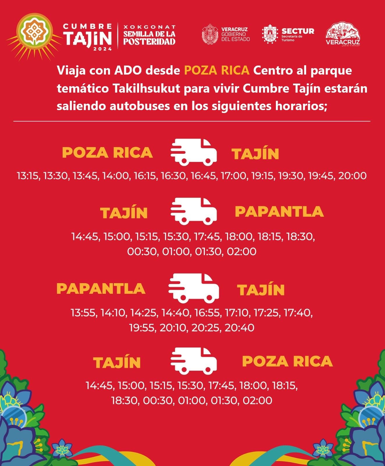 Opciones para viajar a Cumbre Tajín 2024