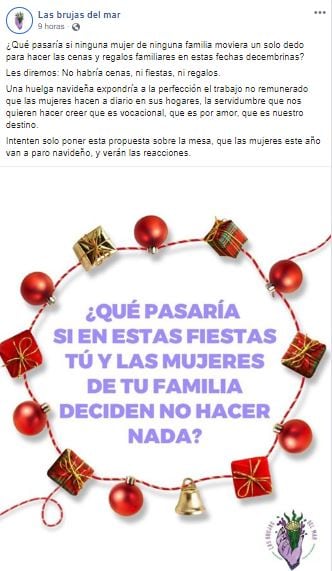 Proponen huelga de mujeres en Navidad.