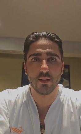 Luis El Potro Caballero con sus nuevas cejas antes de La Casa de los Famosos México 2024.