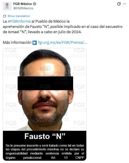 Detienen a Fausto Corrales por su posible implicación en el homicidio de Melesio Cuén