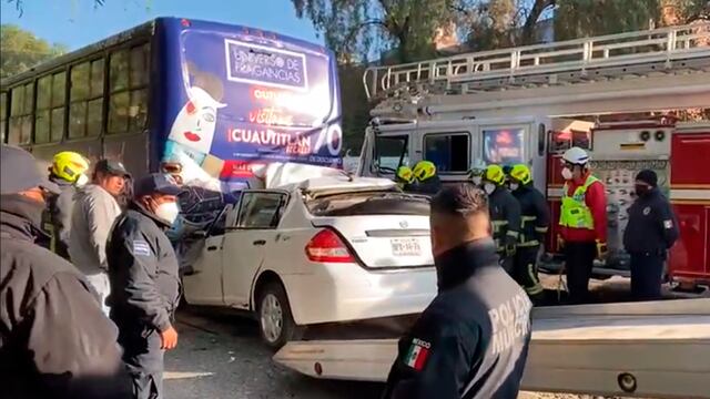 Captura de video del choque en Cuautitlán Izcalli que dejó 3 muertos