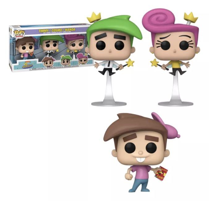 Funko Pop! de Cosmo y Wanda con Timmy Turner