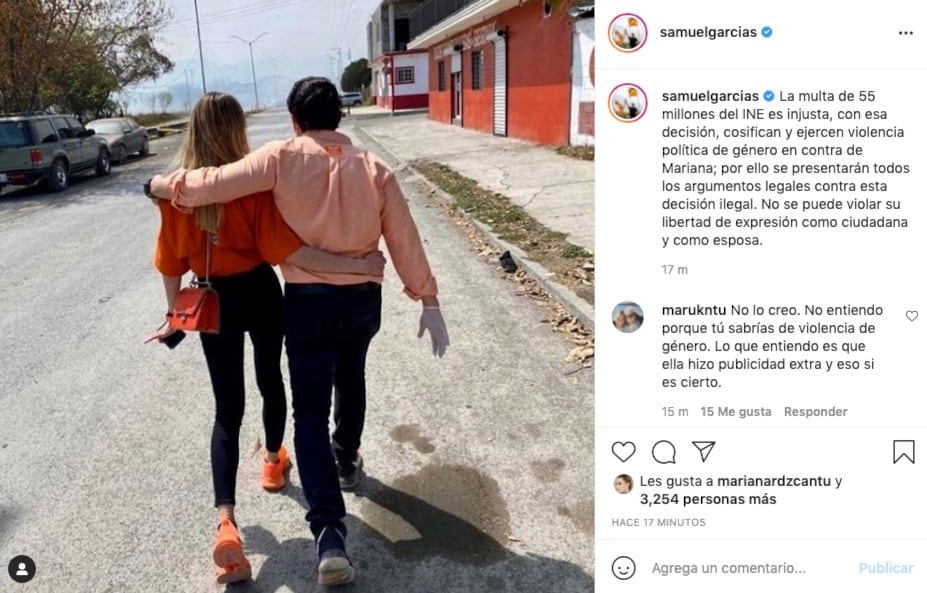 Instagram de Samuel García