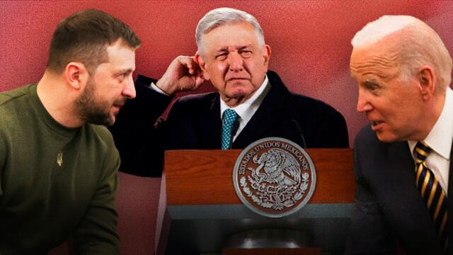 AMLO, Joe Biden y Volodímir Zelenski