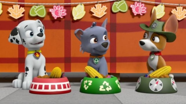 5 dibujos de Paw Patrol con temática de Día de Acción de Gracias para colorear por Thanksgiving