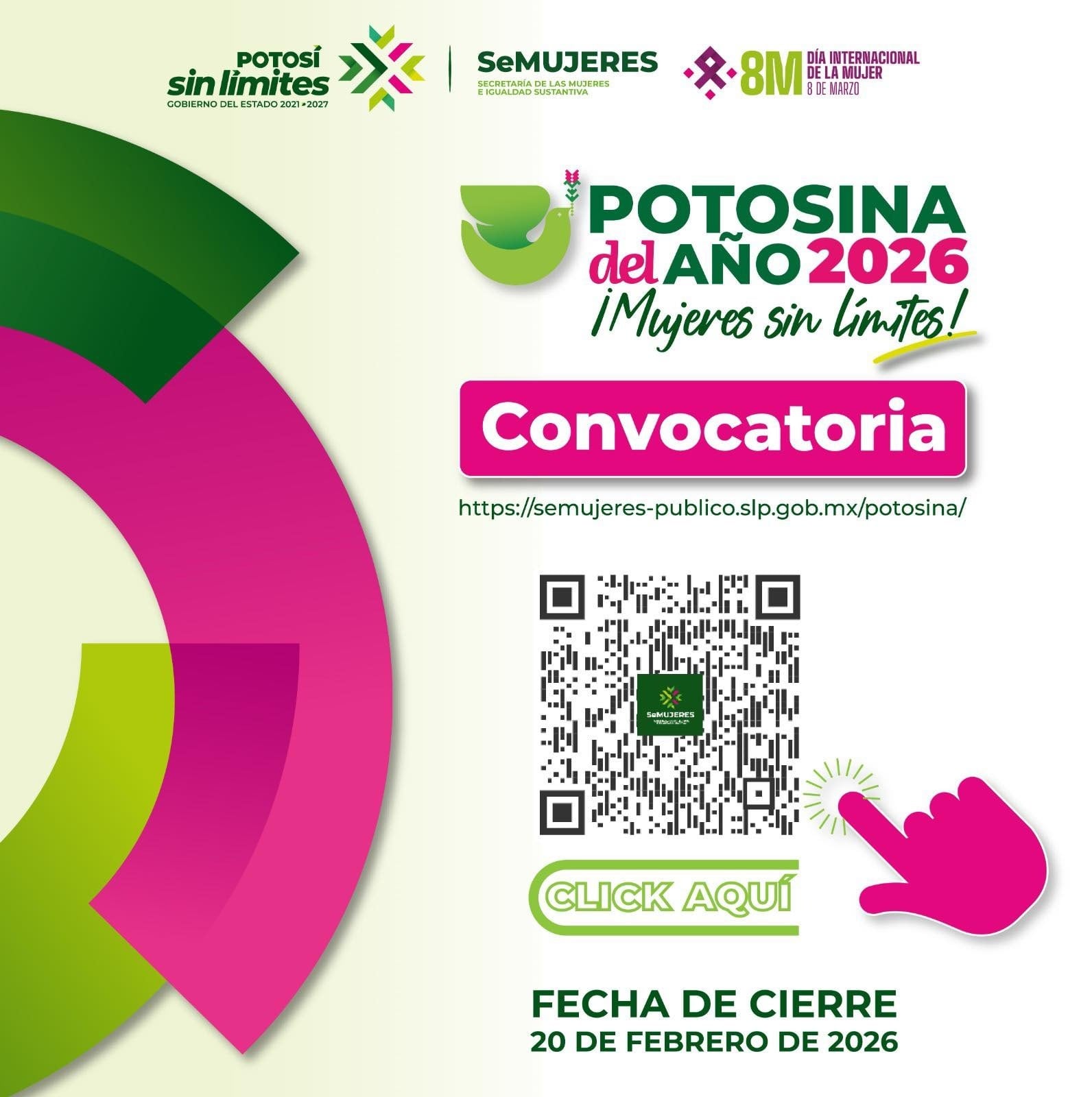 Mujeres Sin Límites: lanzan convocatoria Potosina del Año 2026 en SLP.