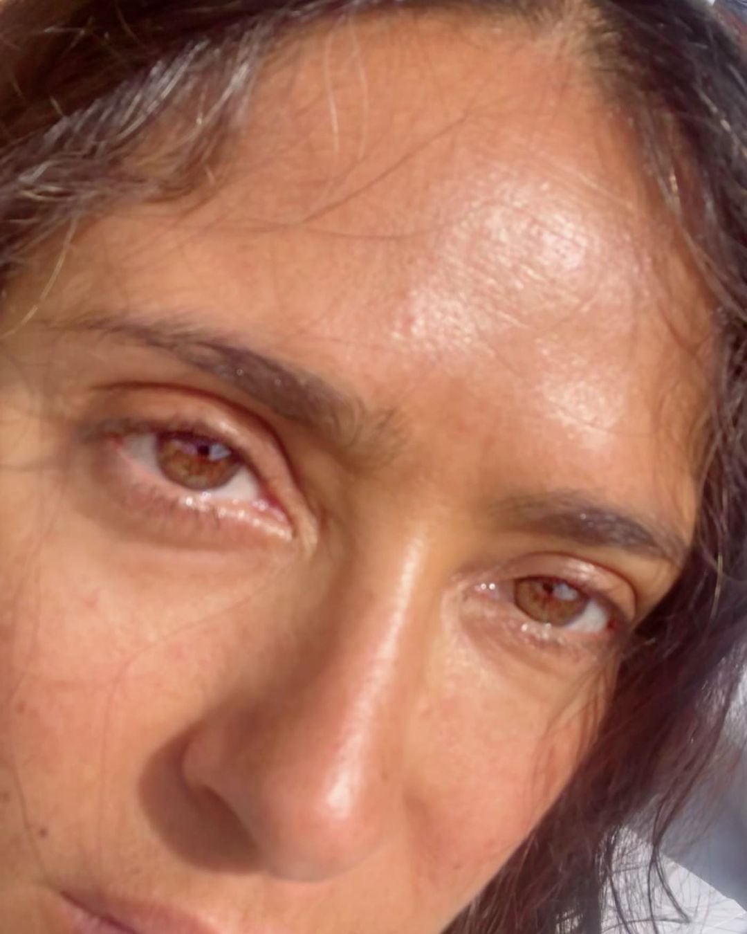 Salma Hayek comparte cómo se ve con arrugas.
