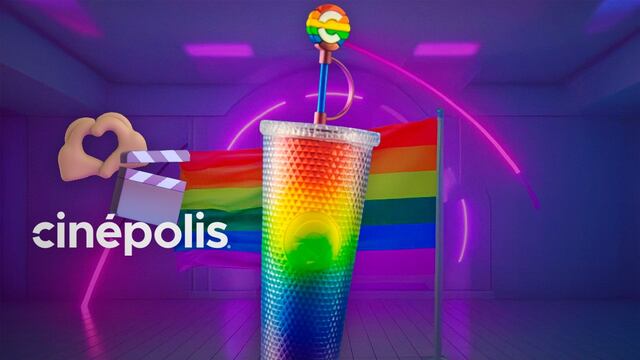 Vaso de Cinépolis del mes del orgullo