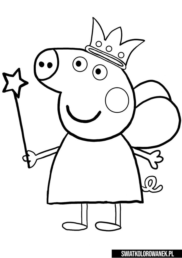 Dibujos de Peppa Pig de graduación para colorear