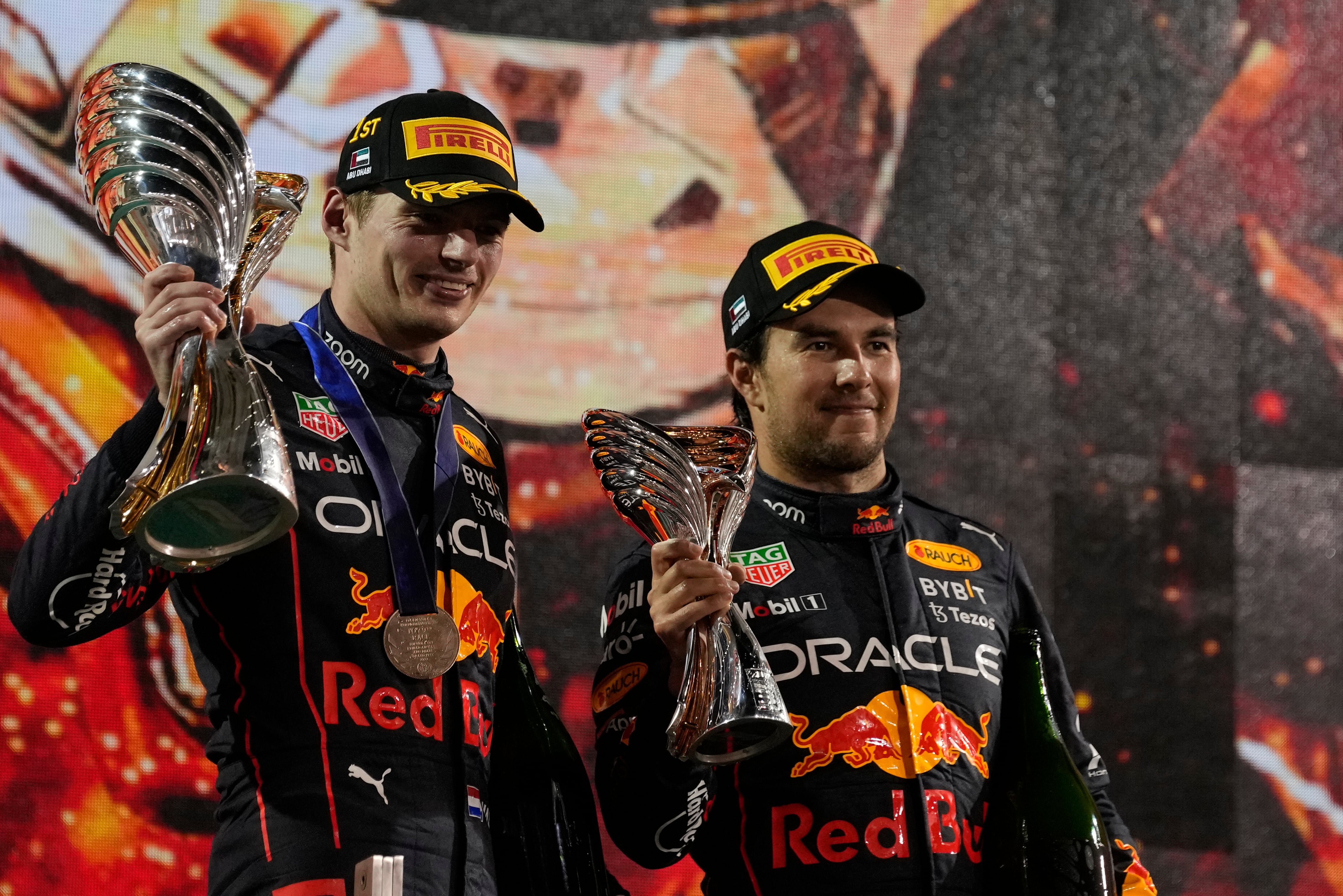 Checo Pérez y Max Verstappen