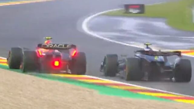 Checo Pérez choque con Lewis Hamilton