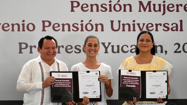 Claudia Sheinbaum firma convenio para la Pensión Universal para Personas con Discapacidad