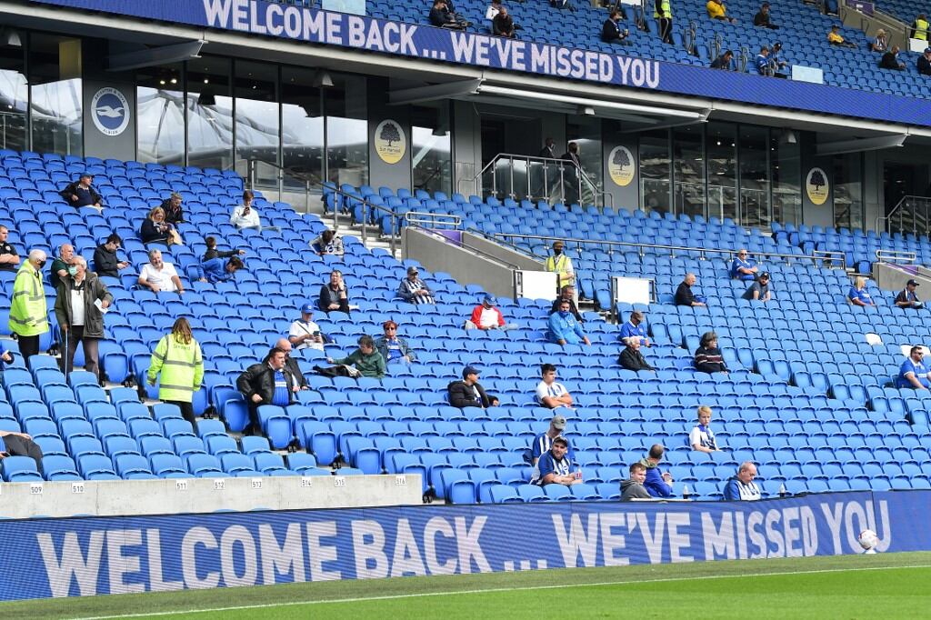 Fans observan el partido