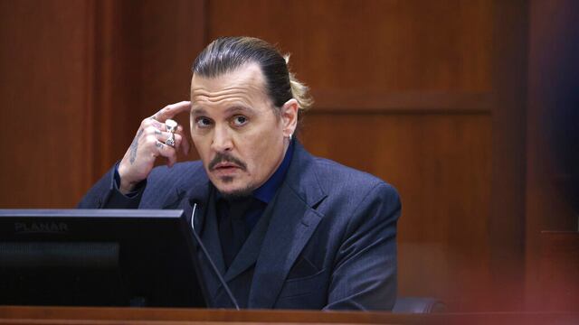 Johnny Depp durante el juicio