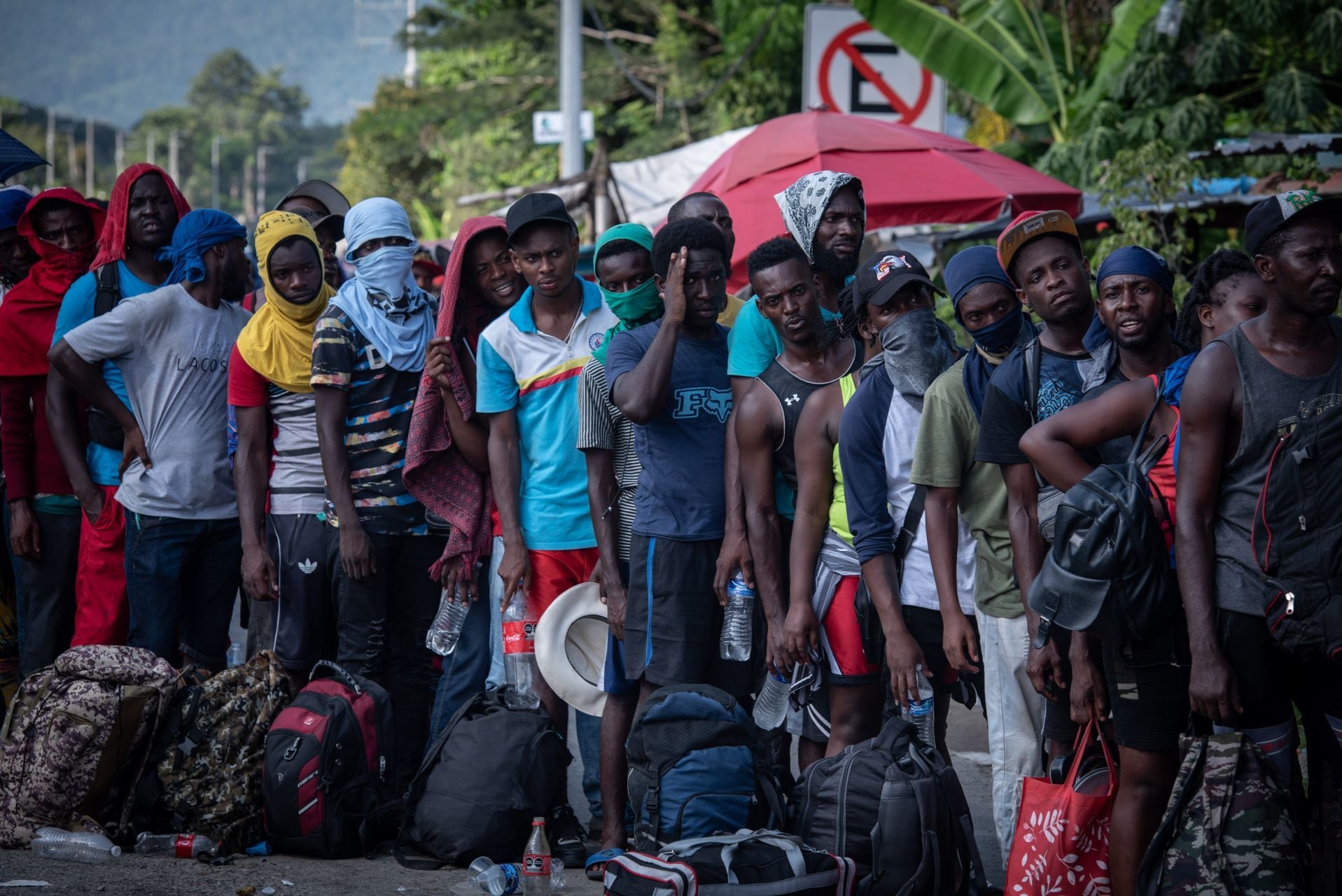 Caravana de migrantes en Chiapas