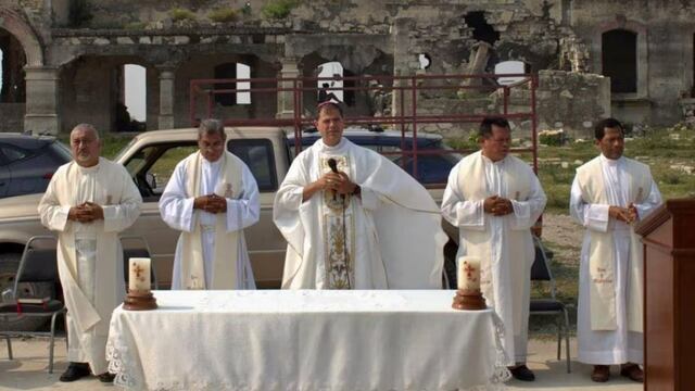 Obispo da misa en presa Vicente Guerrero, en Ciudad Victoria