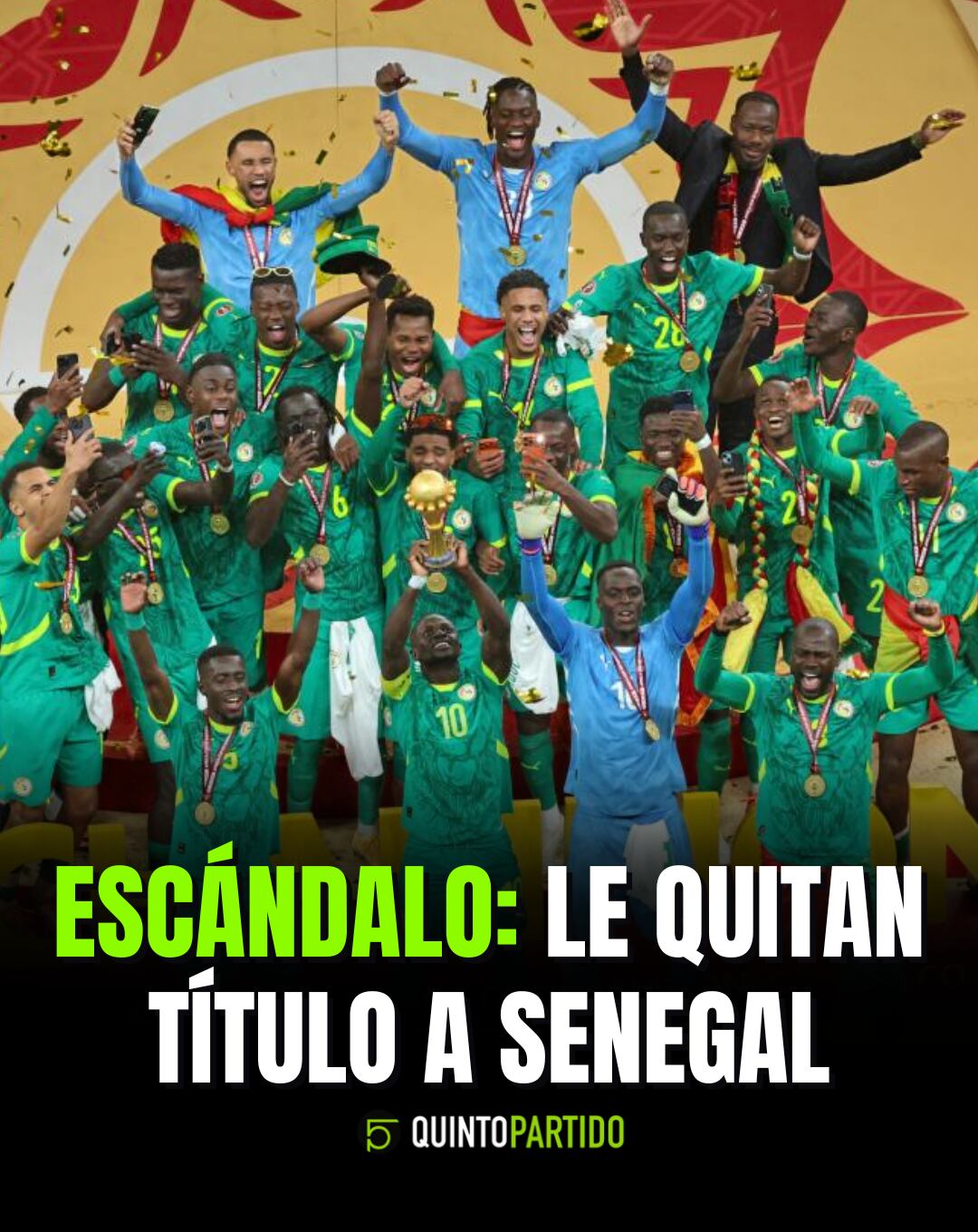CAF despoja a Senegal del título de la Copa Africana y corona a Marruecos.