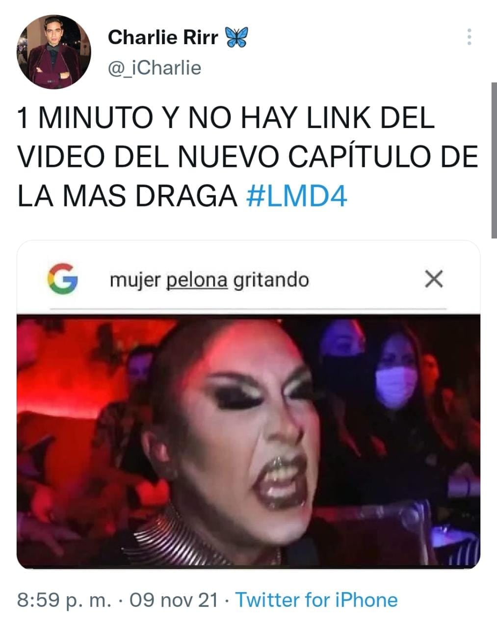 Publicación de Twitter