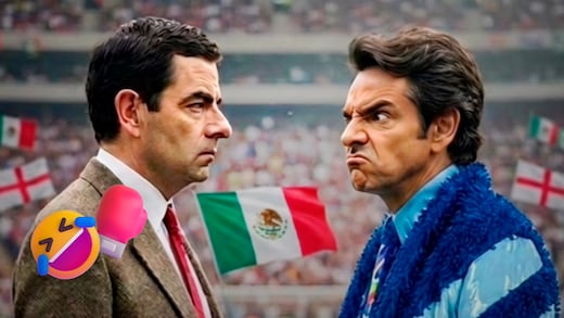 Eugenio Derbez enfrenta a Ludovico P. Luche y Mr. Bean rumbo al México vs Inglaterra