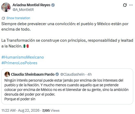 Morena respalda a Sheinbaum tras regreso de Rocha Moya y llama a priorizar al pueblo