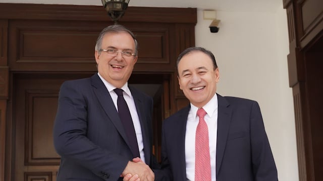 Alfonso Durazo recibe a Marcelo Ebrard en Sonora