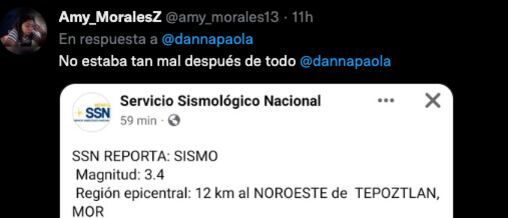 Fans de Danna Paola le dan la razón, sí hubo sismo