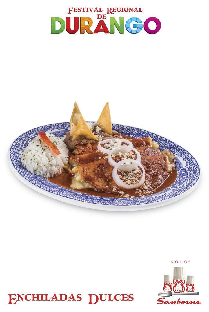 Las enchiladas dulces son una especialidad que solo la cocina de Durango, ahora en Sanborns, ofrece.