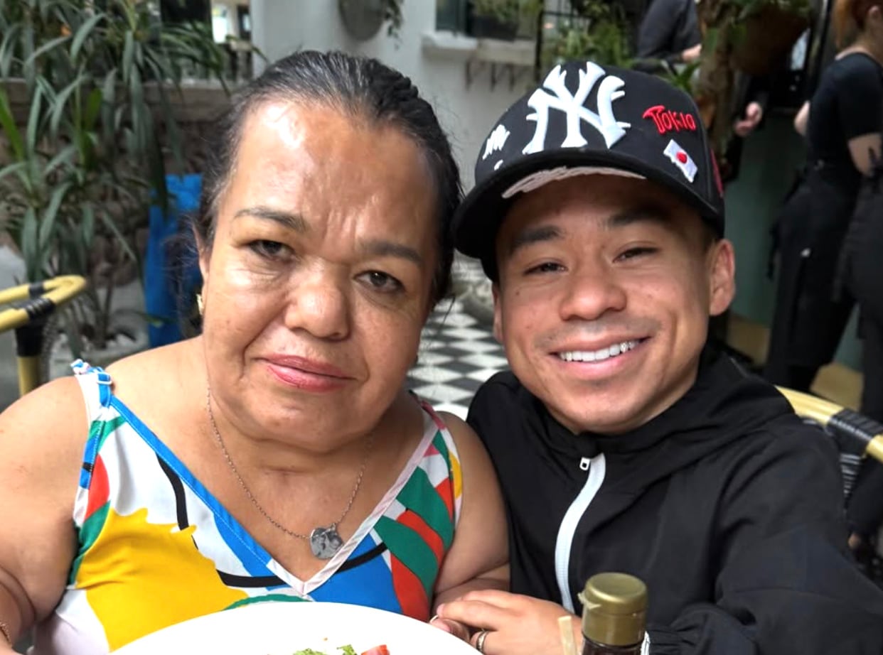 Abelito y su mamá, Cristina Romero Álvarez