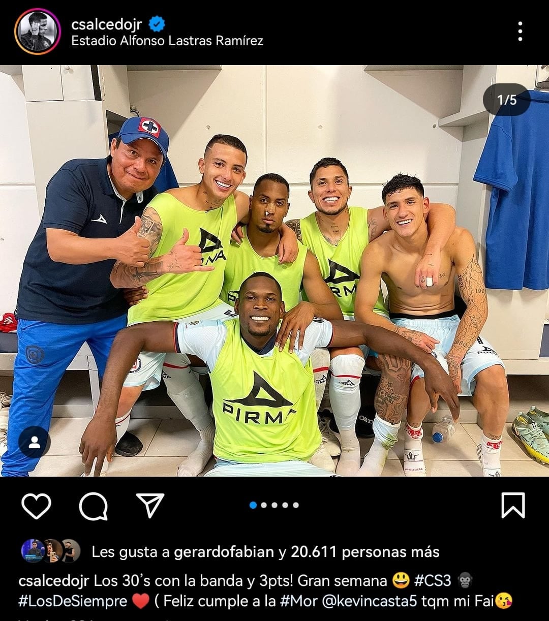 Jugadores Cruz Azul