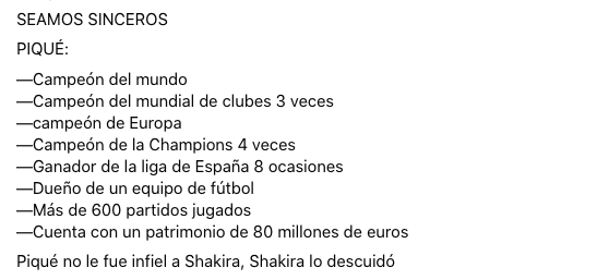 Usuarios defienden popularidad de Piqué frente a la de Shakira