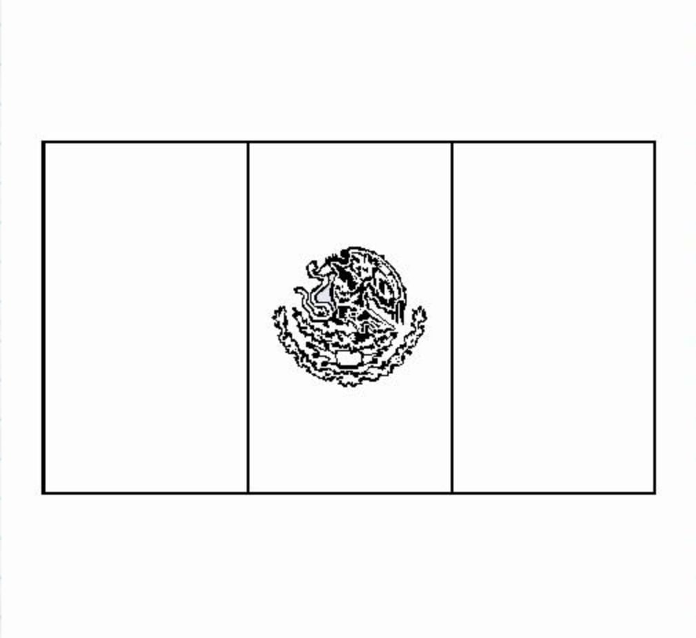 Dibujos por Día de la Bandera de México para colorear
