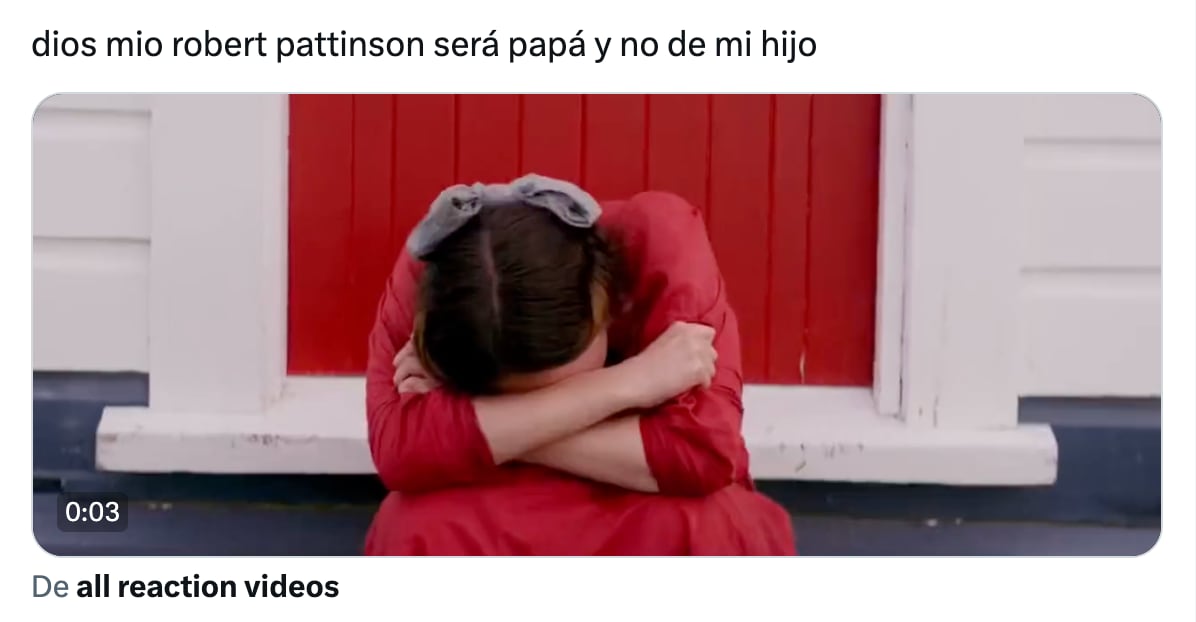 Meme por Suki Waterhouse confirmando su embarazo con Robert Pattinson