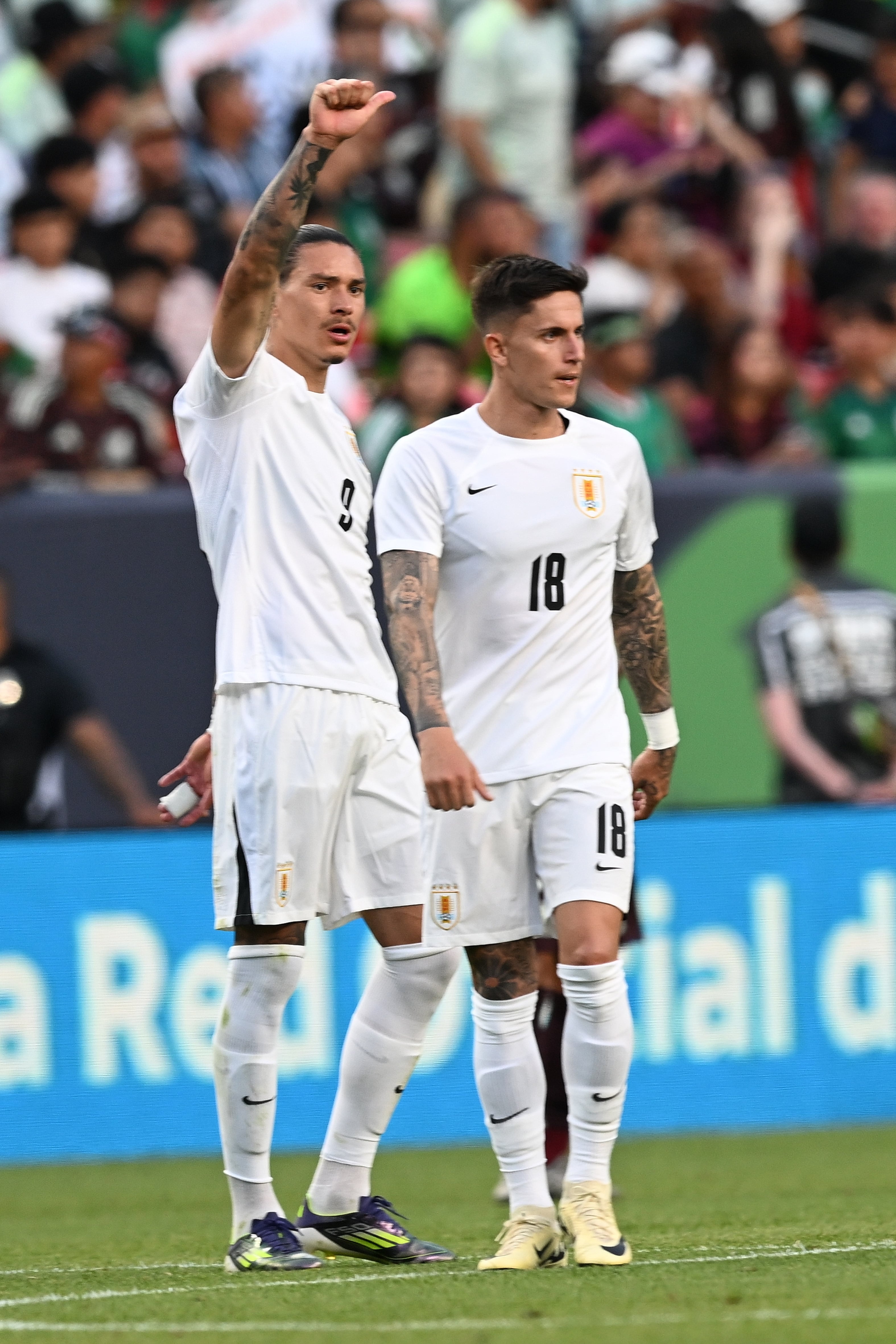 Darwin Núñez y Brian Rodríguez con Uruguay.