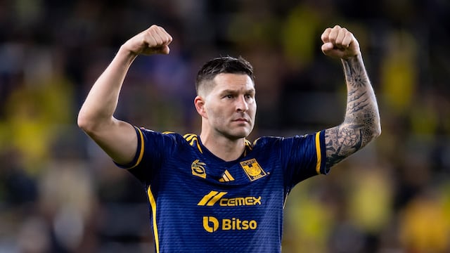 André-Pierre Gignac celebró el único gol de Tigres ante Columbus Crew.