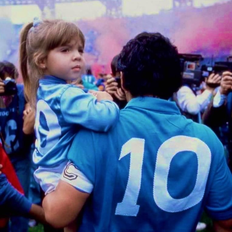 Diego Armando Maradona y Dalma Maradona