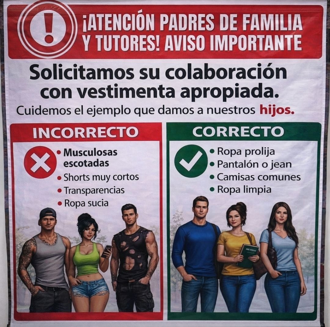 Código de vestimenta para padres de escuela primaria de Mérida