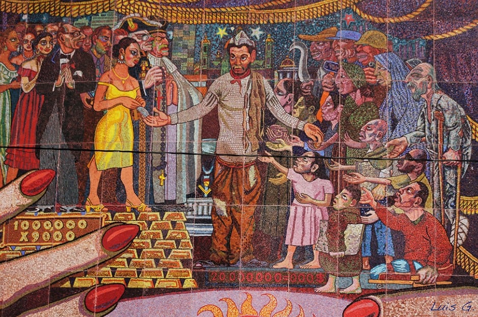 Cantinflas en el mural del Teatro de los Insurgentes