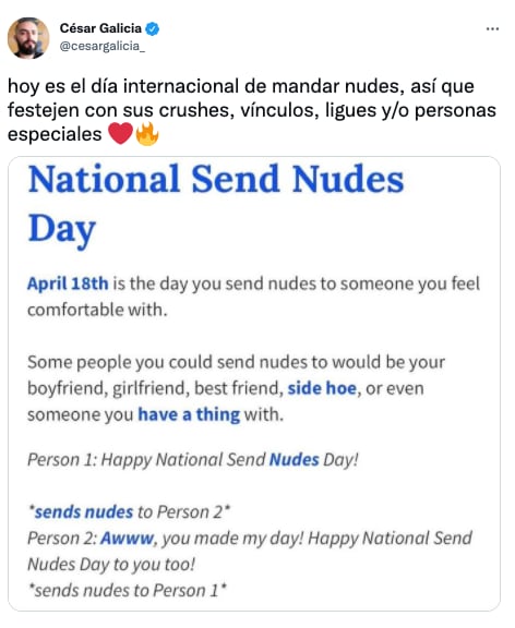 Día internacional de mandar nudes