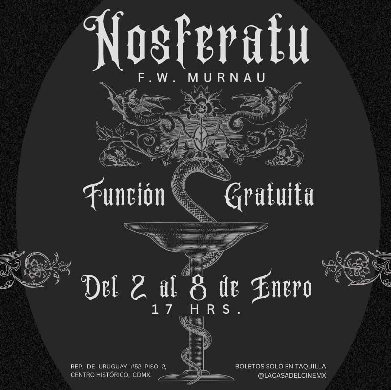 Nosferatu gratis en CDMX