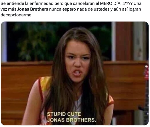 Los memes de la cancelación de los conciertos de los Jonas Brothers en México