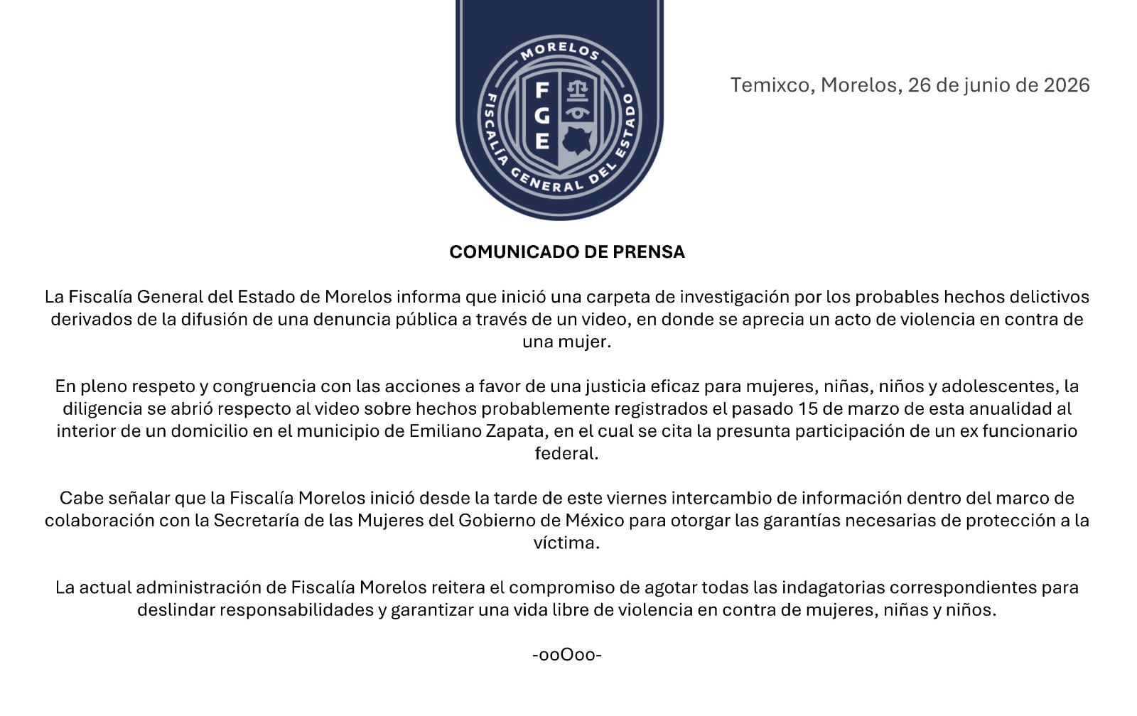 Fiscalía de Morelos investiga a Víctor Rodríguez Padilla tras denuncia de María Felicia Jiménez