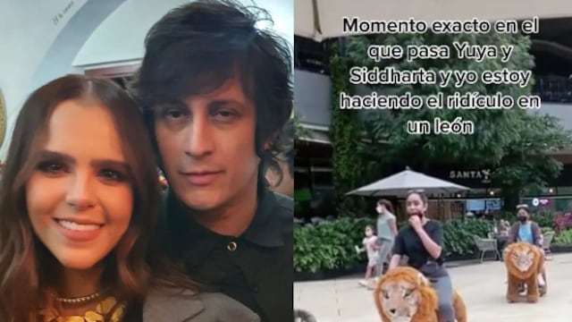 Fan se encuentra a Yuya y Siddhartha arriba de un león de juguete